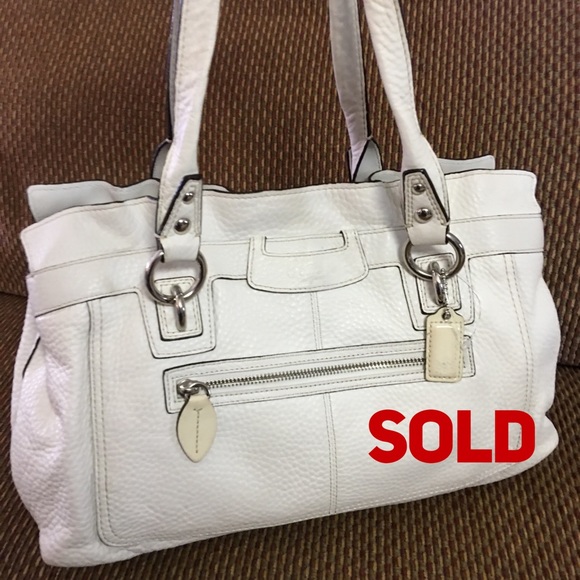Coach Handbags - SOLD! COACH Ivory Penelope Large Satchel F14682